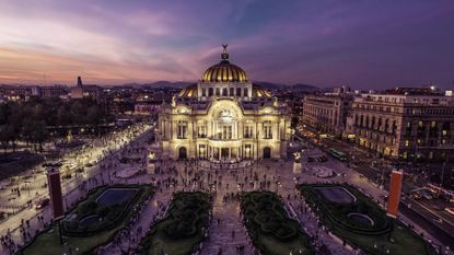 Landmark, Sky, Architecture, Basilica, City, Building, Urban area, Night, Cityscape, Dome, 