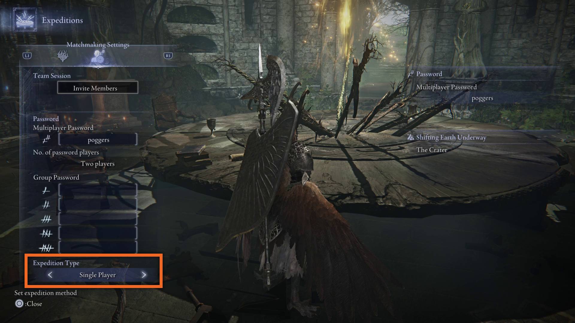 Elden Ring Nightreign single player solo expedition matchmaking setting