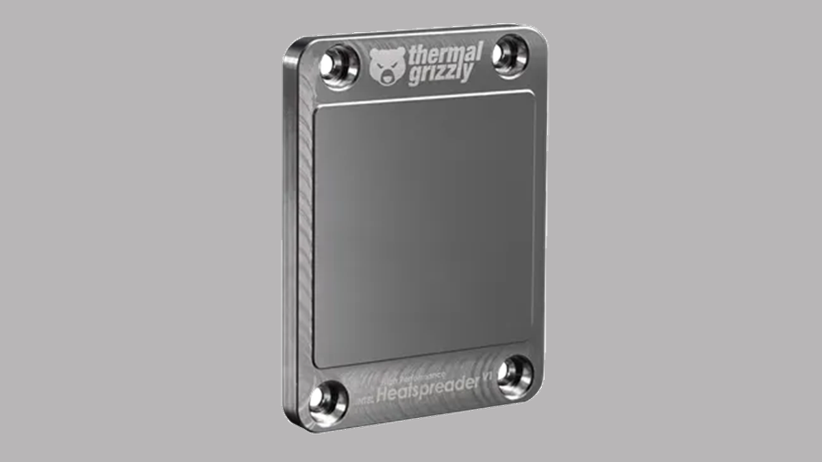 Official render of Thermal Grizzly&#039;s new Heatspreader for Intel 12th-14th Gen CPUs