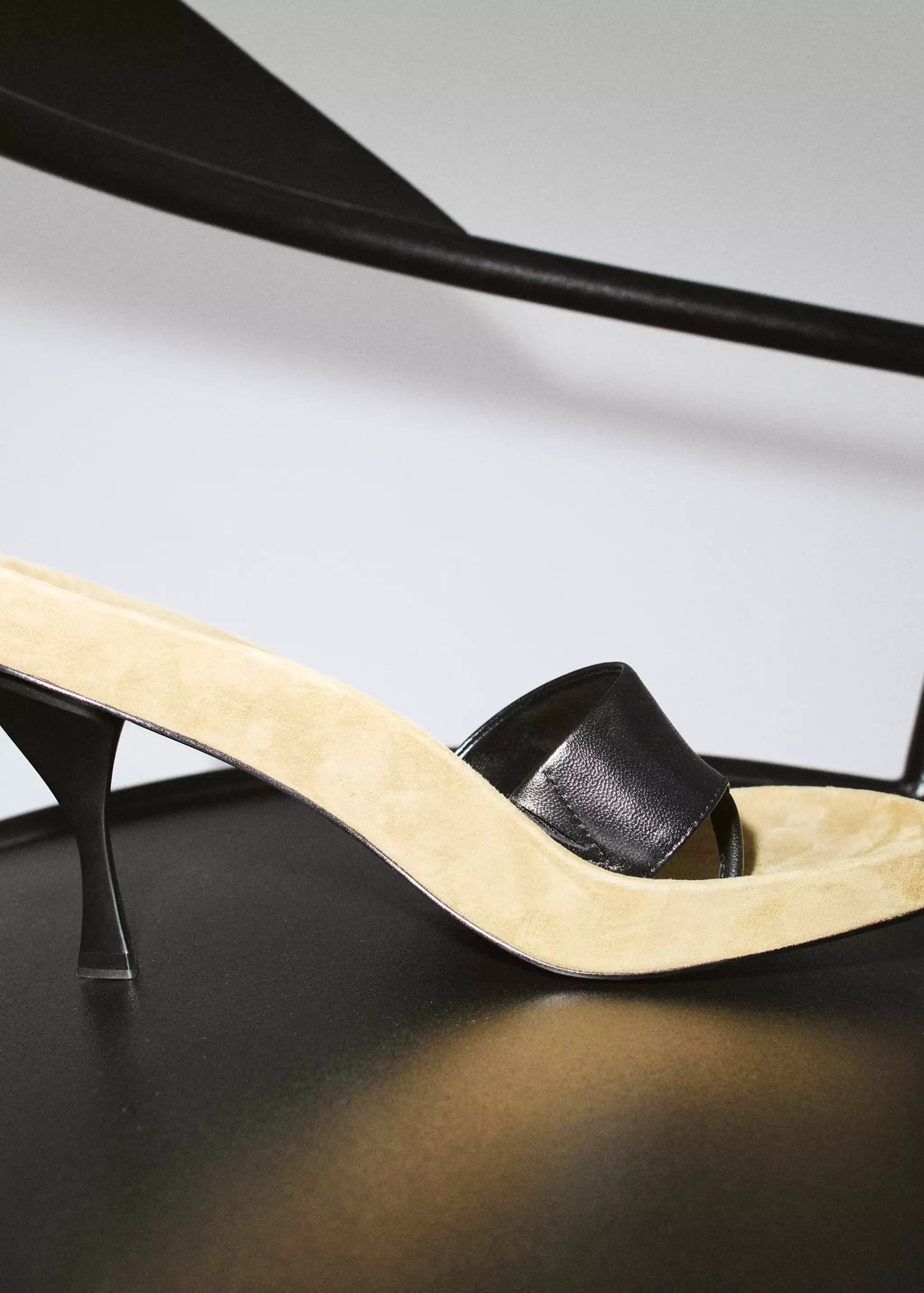 Combined Leather Heeled Sandal - Women | Mango United Kingdom