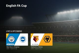 ESPN+ TV App FA Cup Semi Finals Matches Upcoming With Field Stadium Background