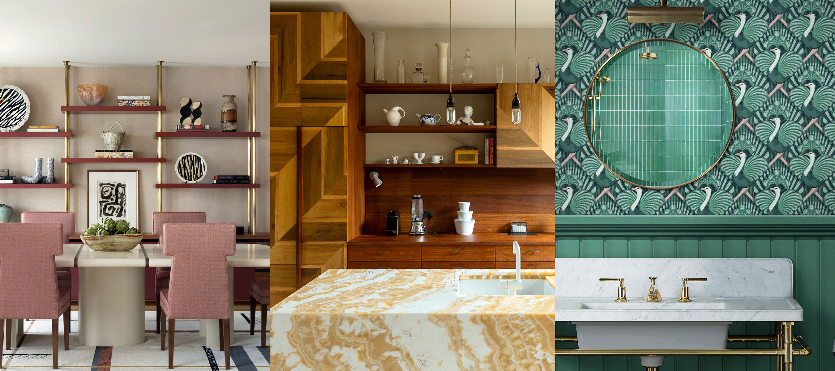 Jewel Tones Tiles: Art Deco Wallpaper