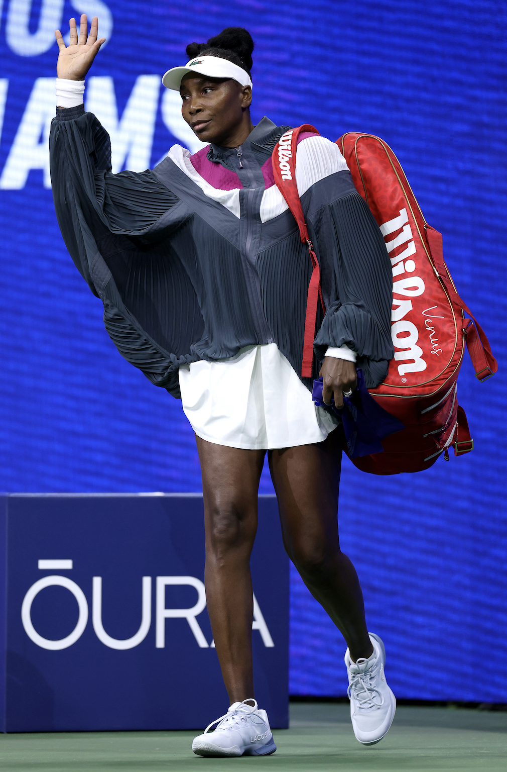 Venus Williams arrived at the 2026 US Open in a custom Lacoste outfit