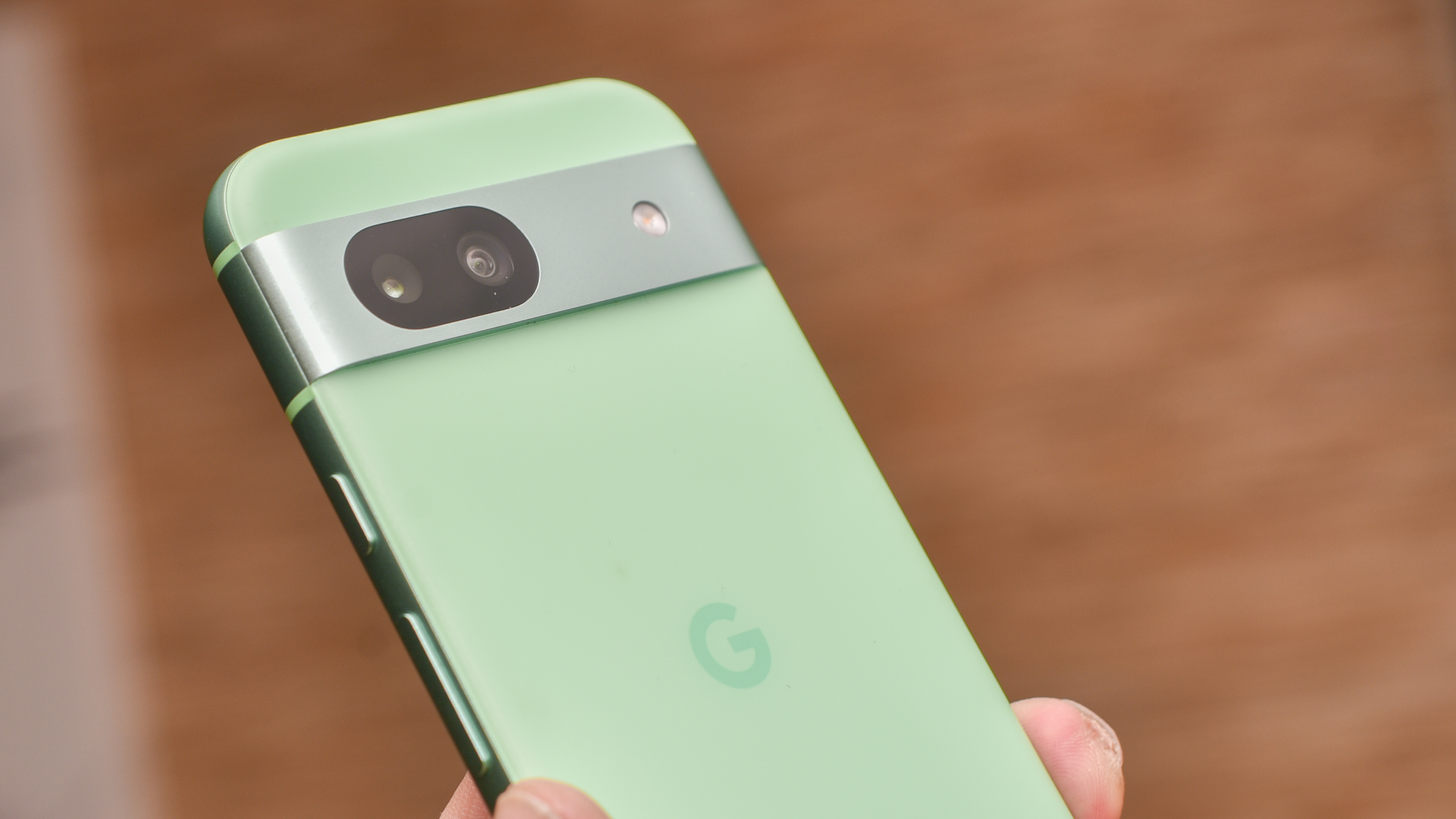 Google Pixel 8a in aloe green