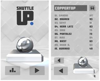 Shuttle Up Menu and Leaderboard
