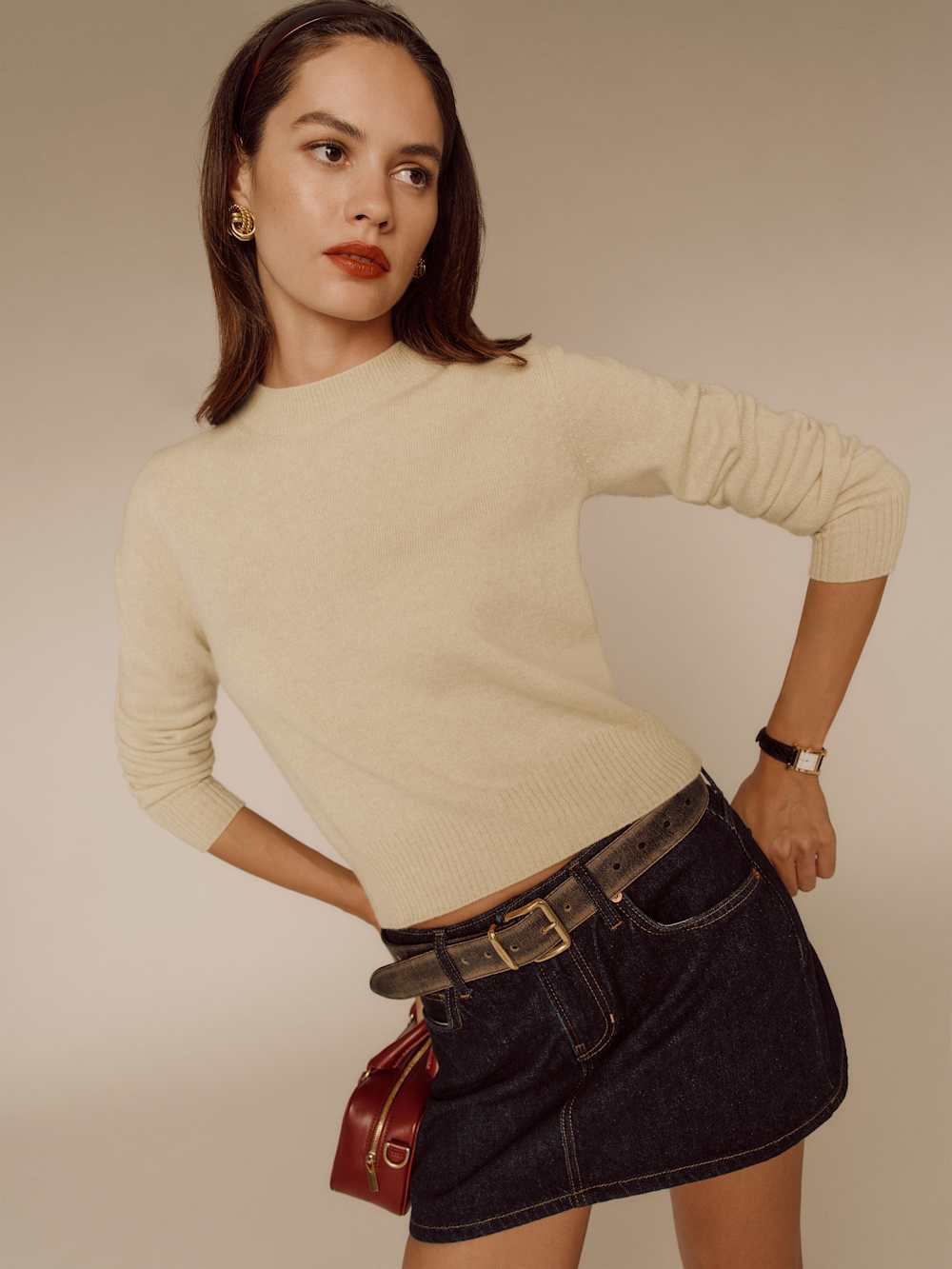 Dana Cashmere Crew Sweater