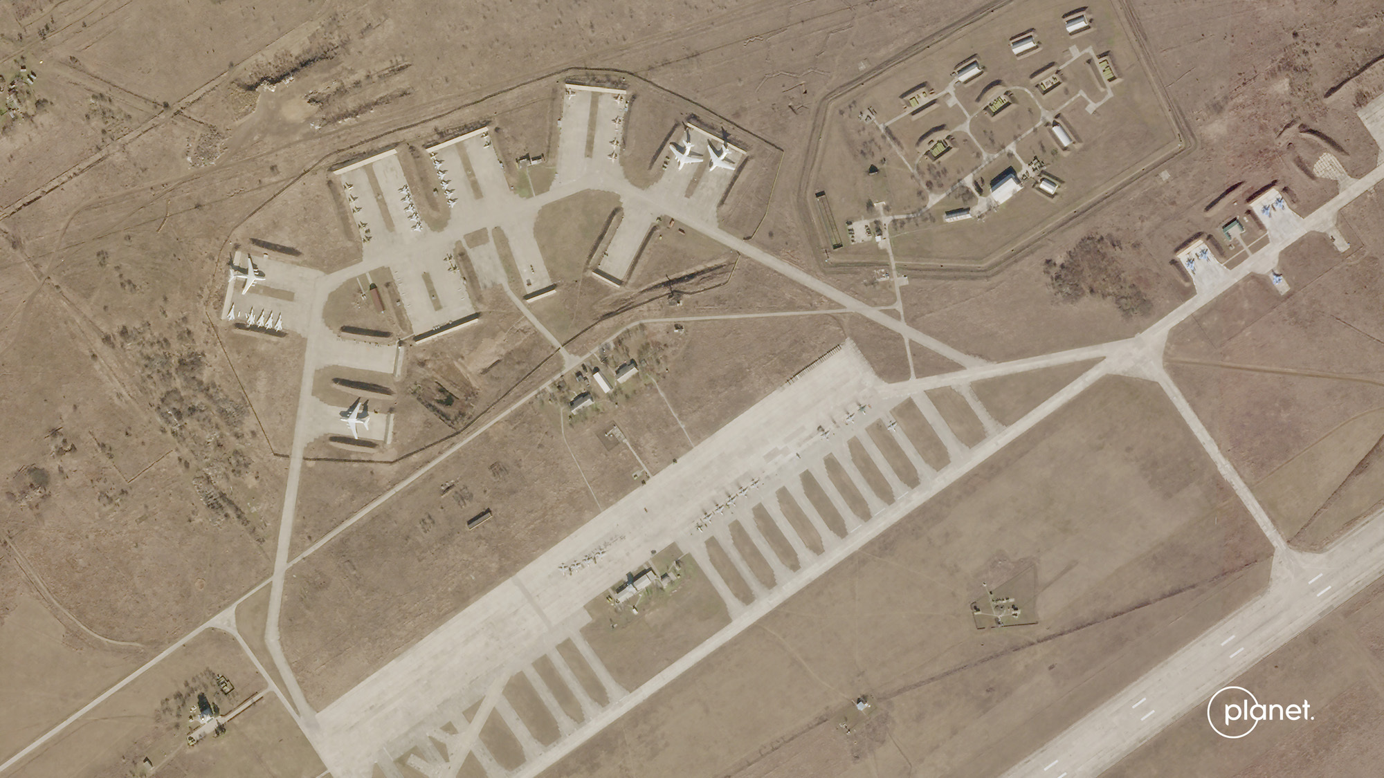 The Mikolaiv Airbase in Ukiraine on Feb. 21, 2022.