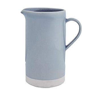 stoneware milk jug in aqua blue colour