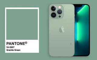 iPhone 13 spring color render Granite Green