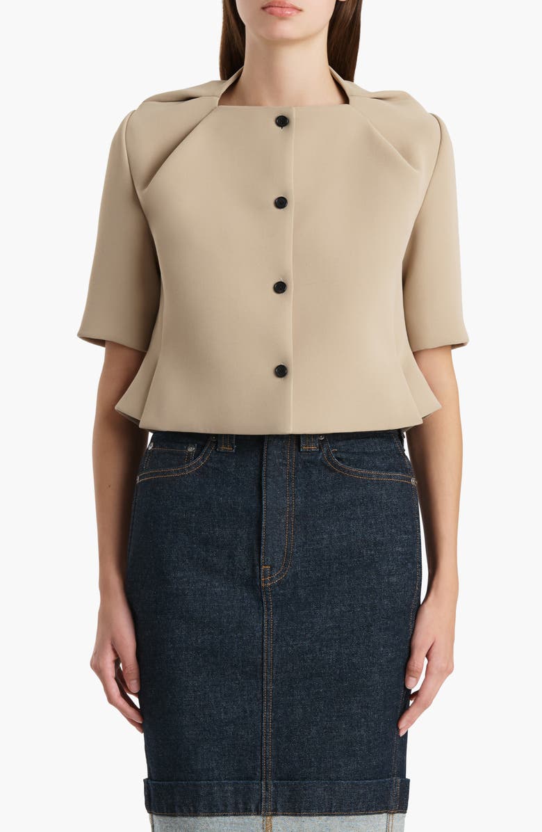 Franc Crepe Peplum Jacket