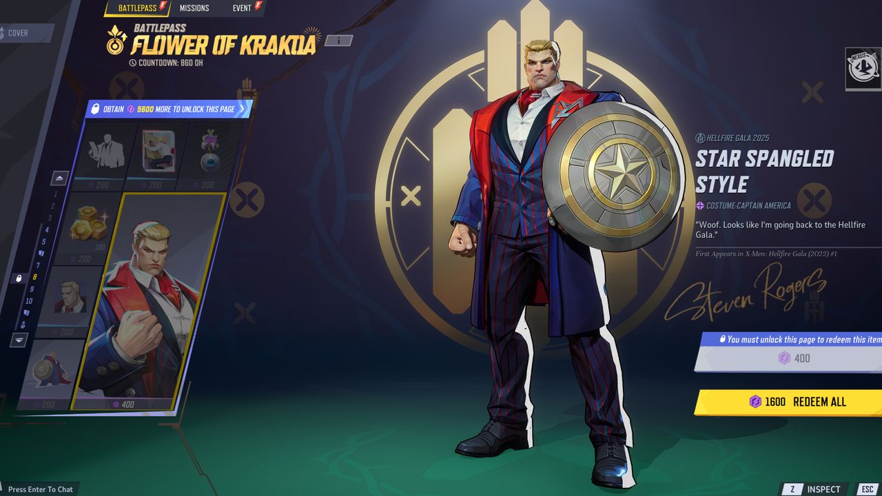 Marvel Rivals Season 2 skins - Captain America's Star Spangled Style costume.