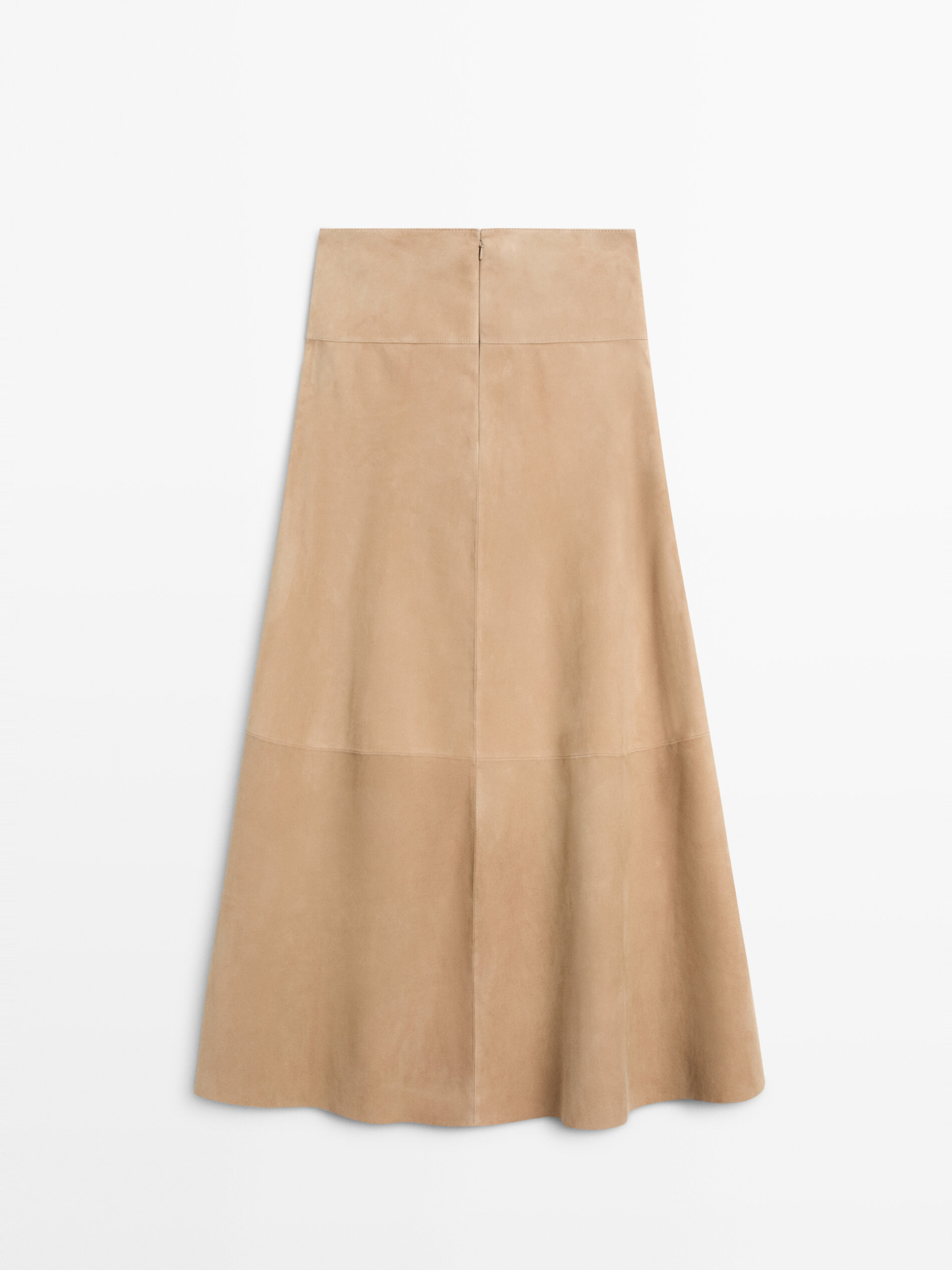 Suede Leather Sash Skirt