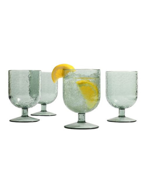Hammered Outdoor Goblets, Set of 4