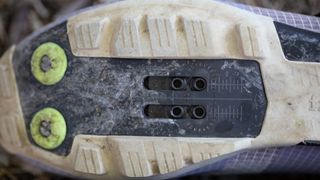 Fizik Vento Ferox Carbon Gravel Shoes detail of cleat mounting points