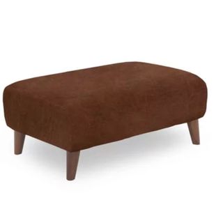 Burnt orange Jackson velvet footstool