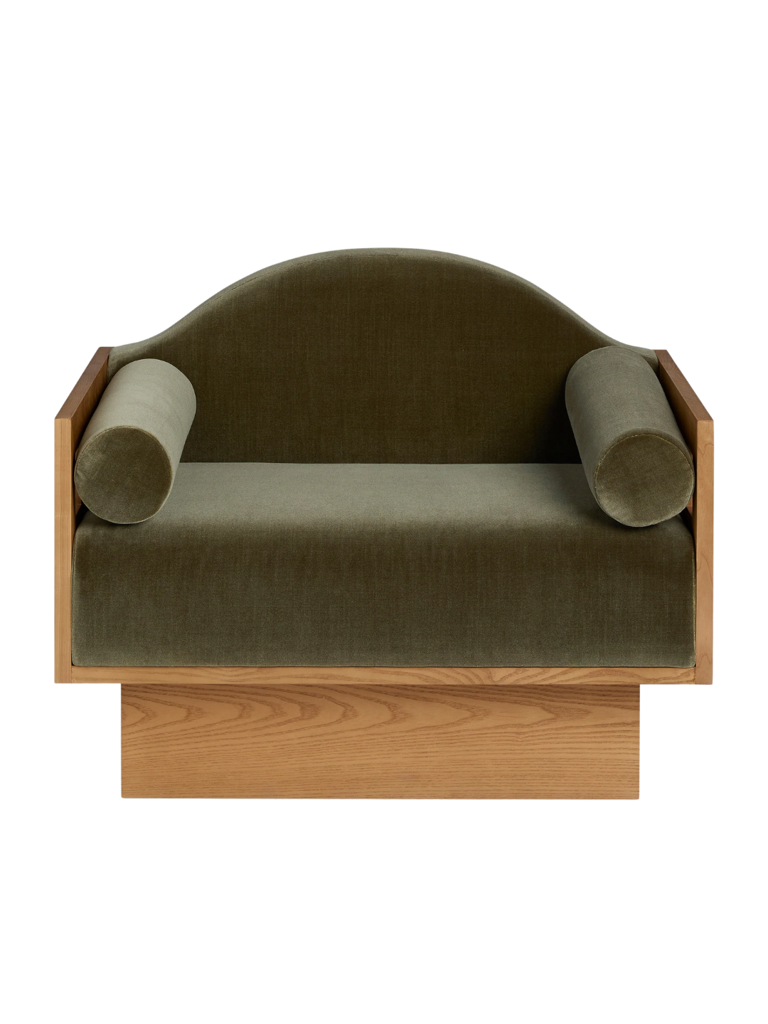 a green swivel chair