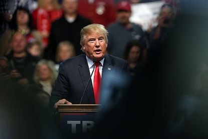 Donald Trump at a rally.