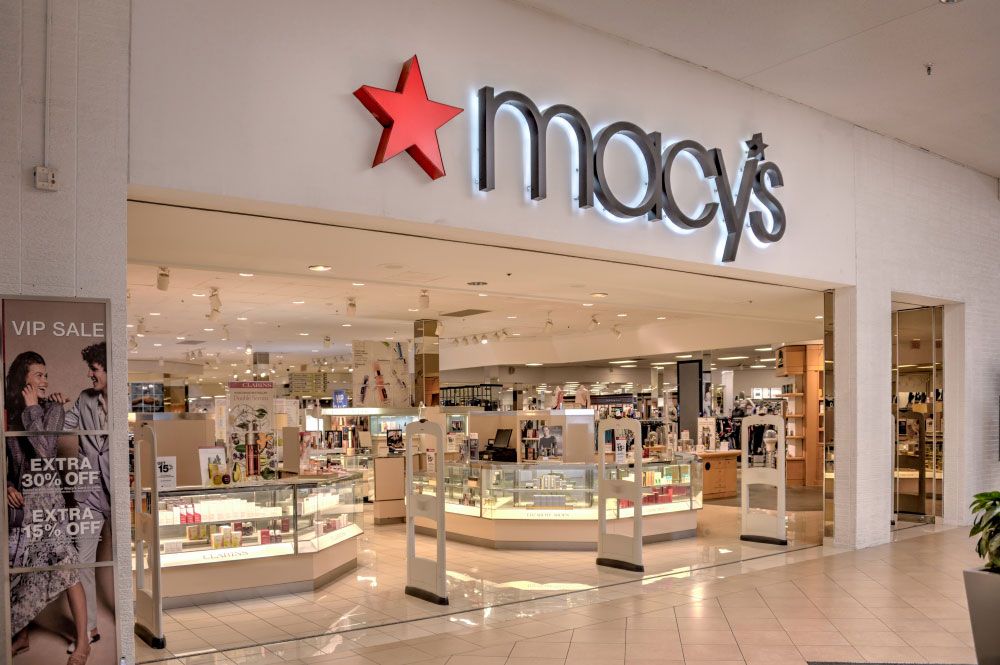 A Macy's store front at a shopping mall in Springfield, Missouri. 