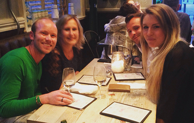 Out for dinner with my friends