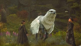 hogwarts students meet a hippogriff for the first time