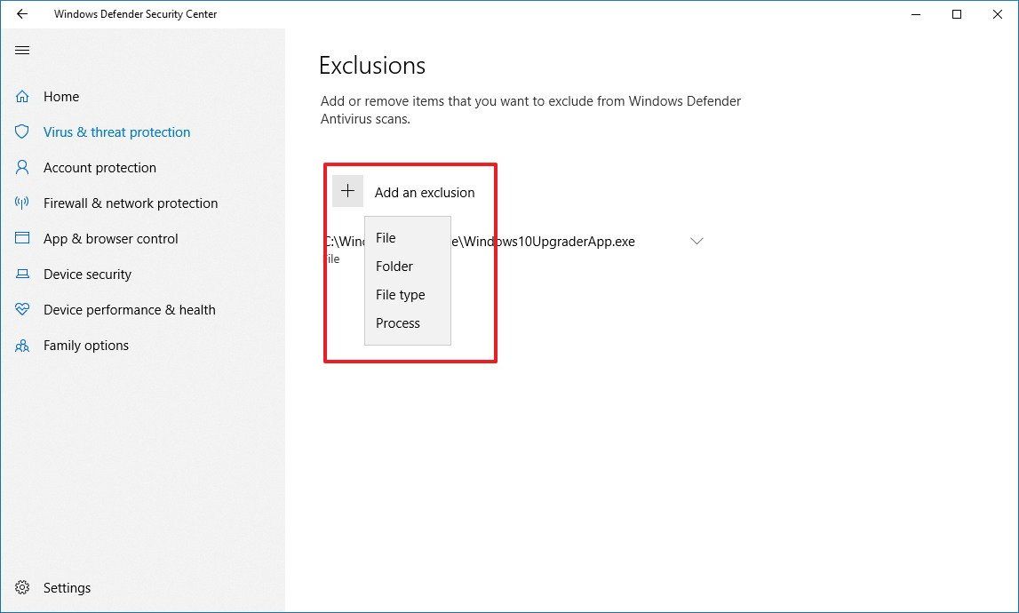 How To Exclude Files And Folders From Windows Defender Antivirus Scans ...