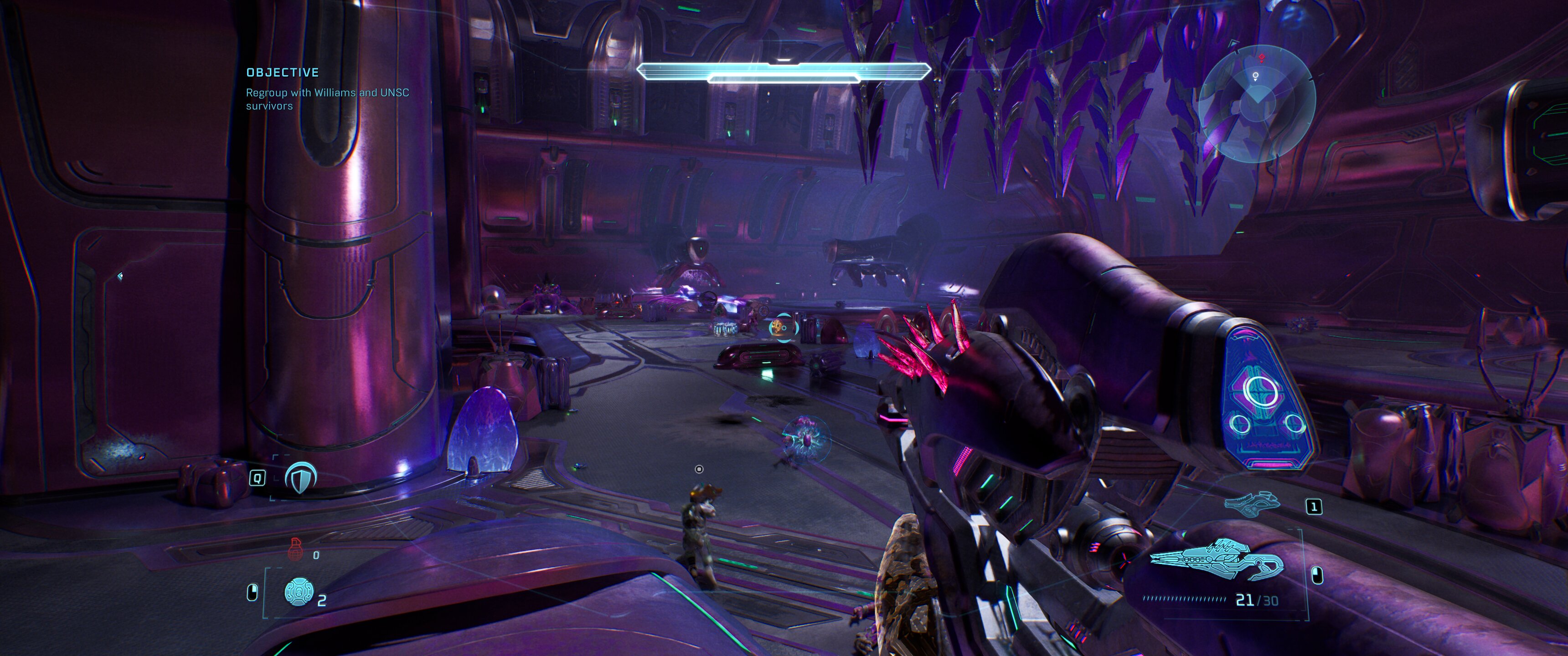 A screenshot taken from one of the new Operation: METEORITE missions in Halo: Campaign Evolved.