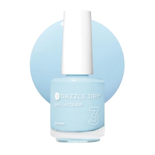 Dazzle Dry Nail Lacquer (step 3) - Lotion, Please! - a Light Powder Blue With Gray Undertones. Full Coverage Cream. (0.5 Fl Oz)