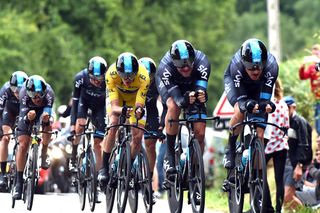 Team Sky on stage nine of the 2015 Tour de France (Watson)