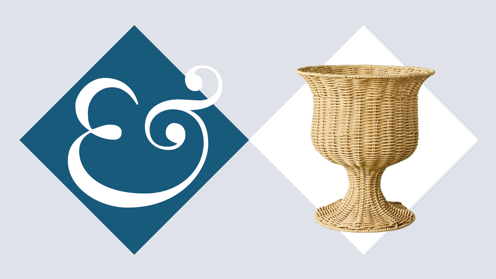 a rattan planter 