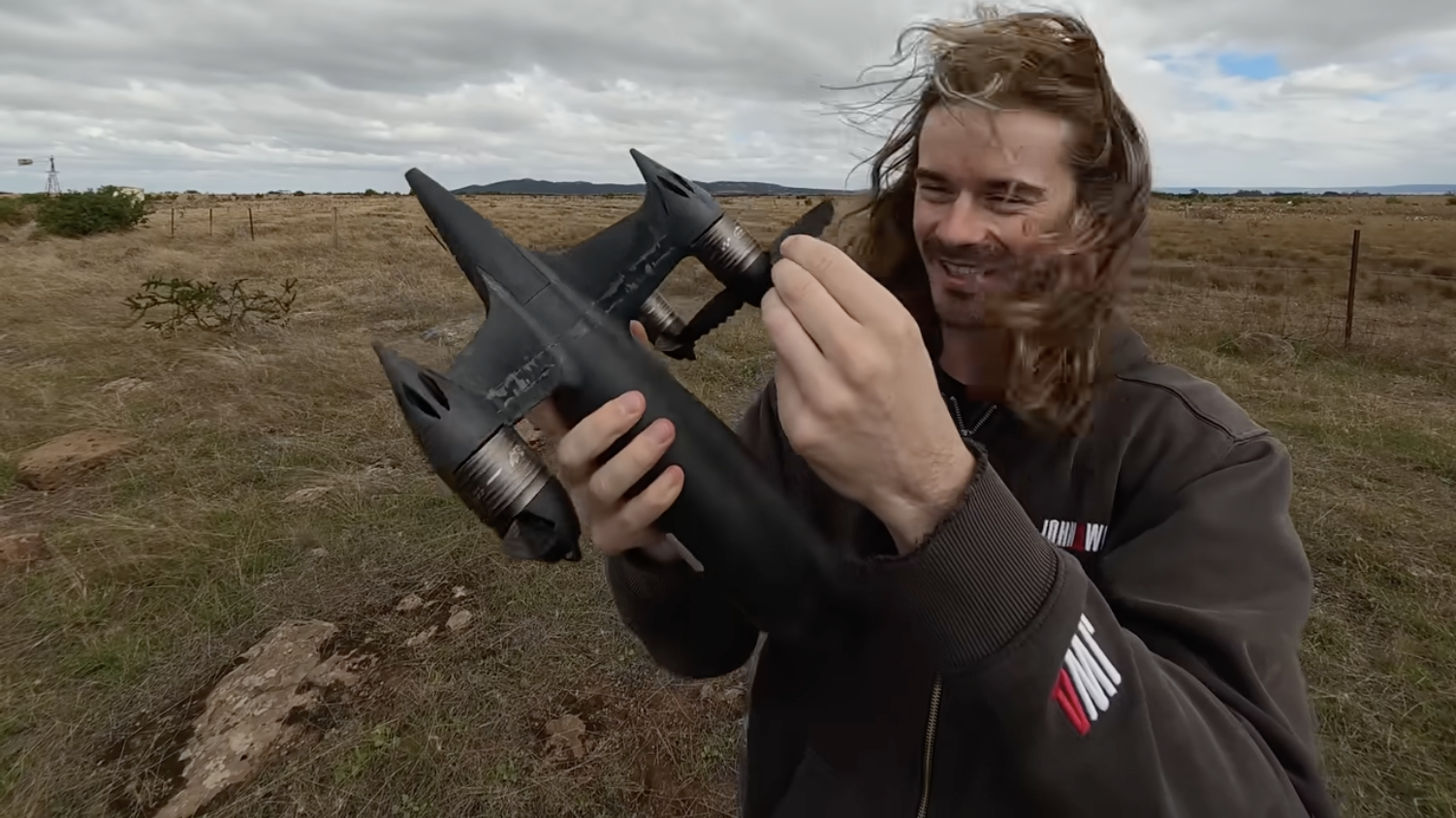 Blackbird world's fastest drone being checked by pilot before flight