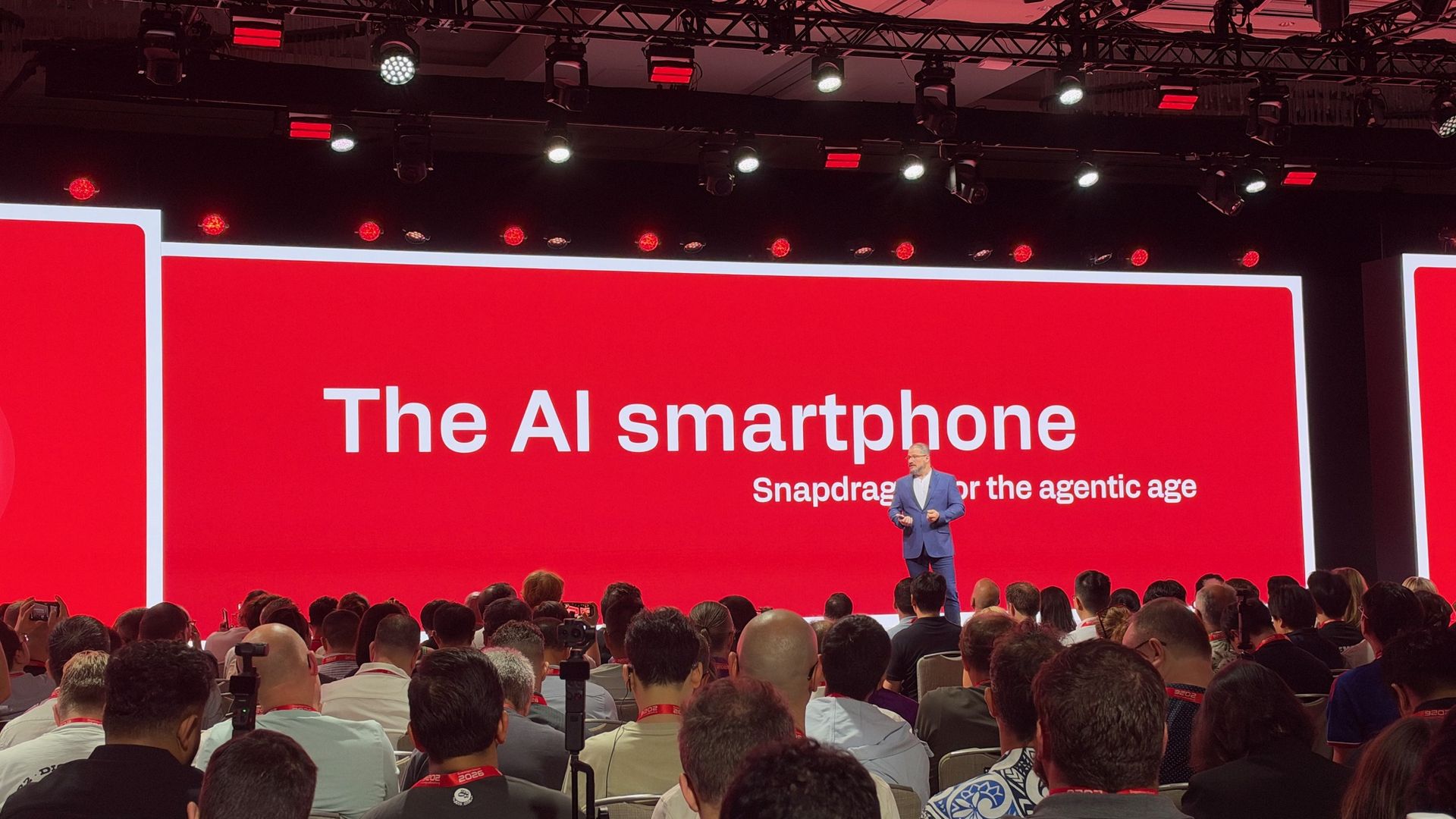 Qualcomm CEO Cristiano Amon announcing the Snapdragon 8 Elite Gen 6 series