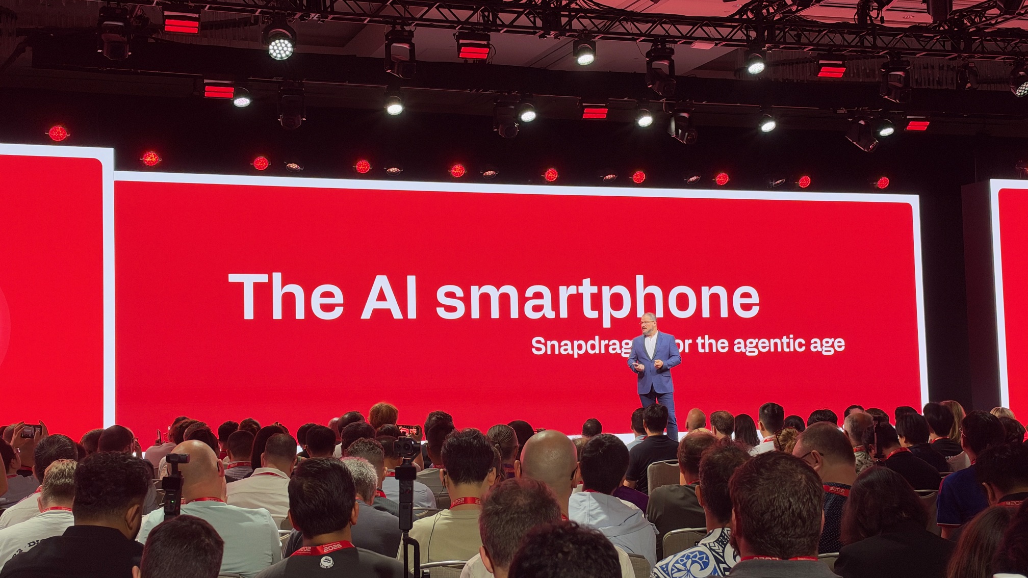 Qualcomm CEO Cristiano Amon announcing the Snapdragon 8 Elite Gen 6 series