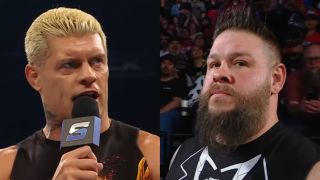 Cody Rhodes and Kevin Owens side by side image after their confrontation on SmackDown