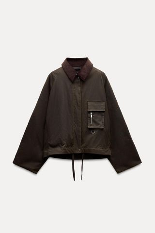 Corduroy Collar Waxed Jacket Zw Collection