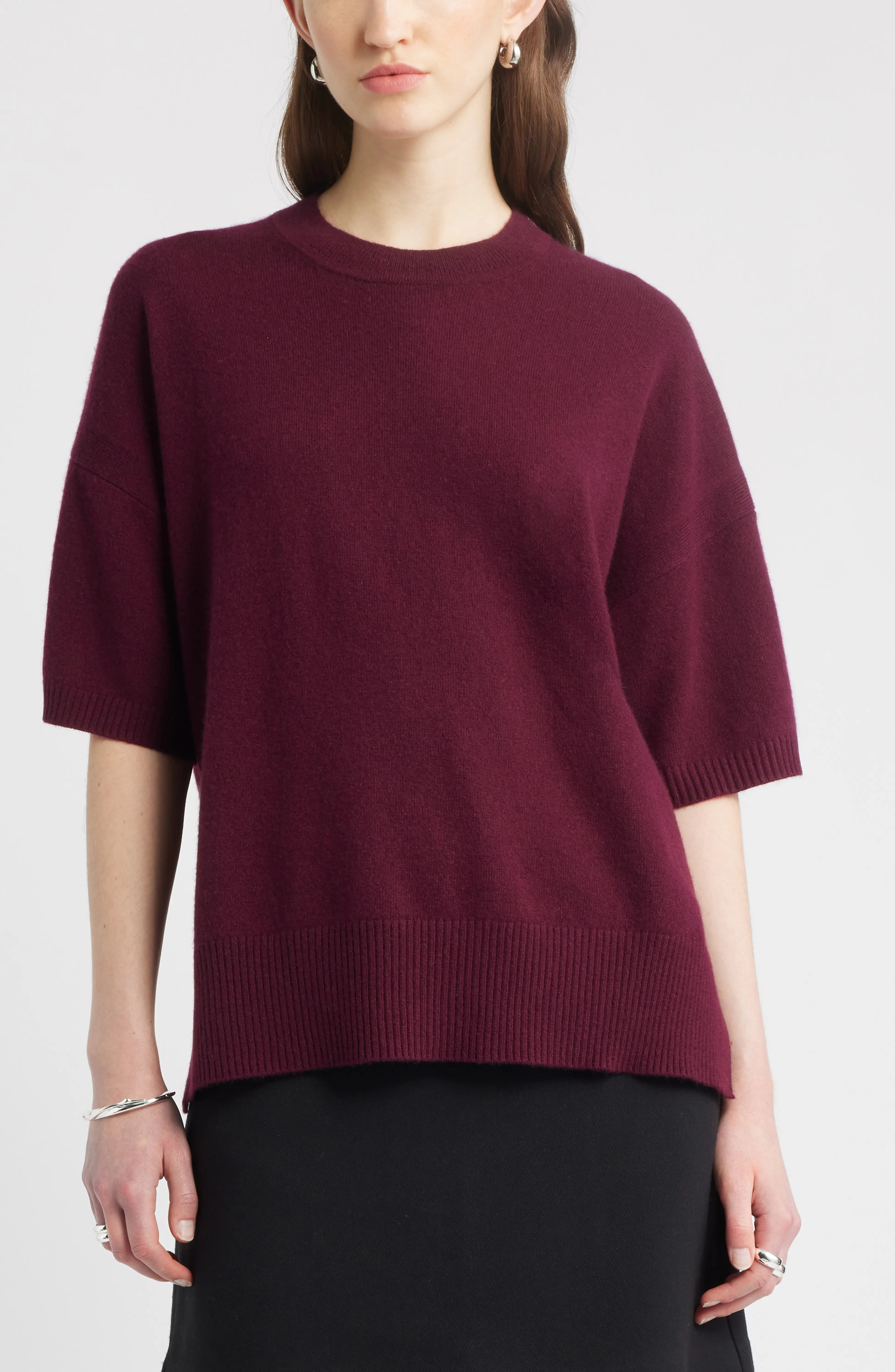 Nordstrom, Short Sleeve Cashmere Sweater