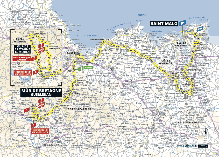 Maps of the 2025 Tour de France stages