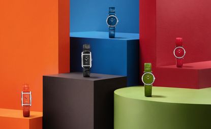 Longines bold block colours classic watch