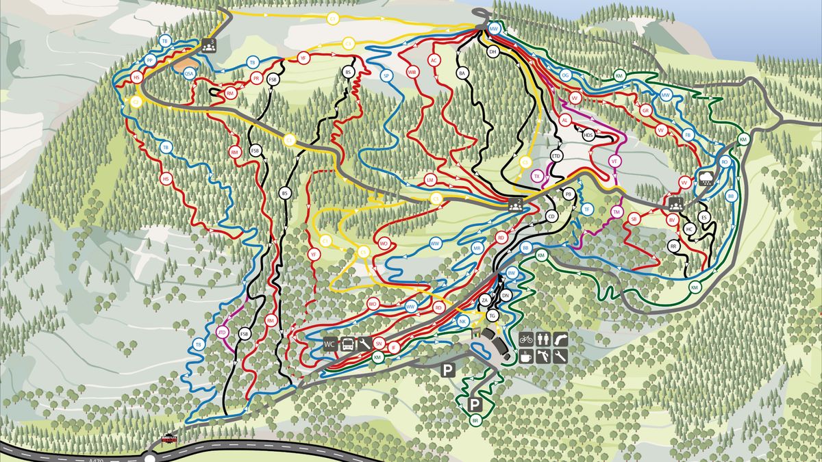 BikePark Wales trail map