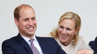 Prince William and Zara Phillips attend the Queen's 90th birthday