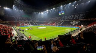 General view of San Siro ahead of AC Milan's Champions League clash against Tottenham in February 2023.