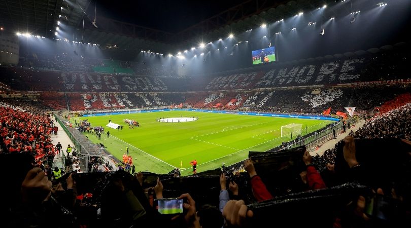 General view of San Siro ahead of AC Milan&#039;s Champions League clash against Tottenham in February 2023.