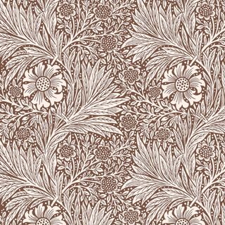 brown and white floral wallpaper