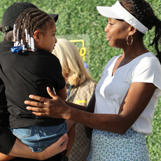 Venus Williams with her niece Alexis Olympia Ohanian Jr during Day 3 of the US Open 2022, 4th Grand Slam of the season, at the USTA Billie Jean King National Tennis Center on August 31, 2022 in Queens, New York City