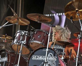 New Scorpions drummer Mikkey Dee, formerly of Motörhead, with the band in Texas in 2016