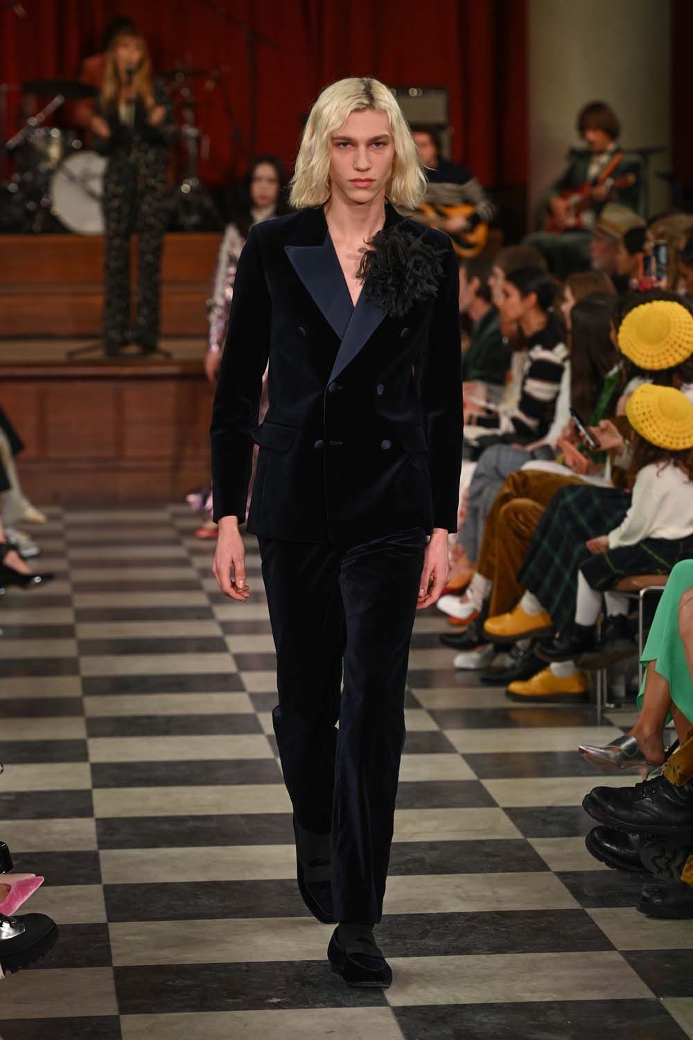 on the runway at London Fashion Week AW23
