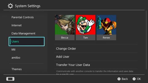 How to transfer user data from one Nintendo Switch device to another ...