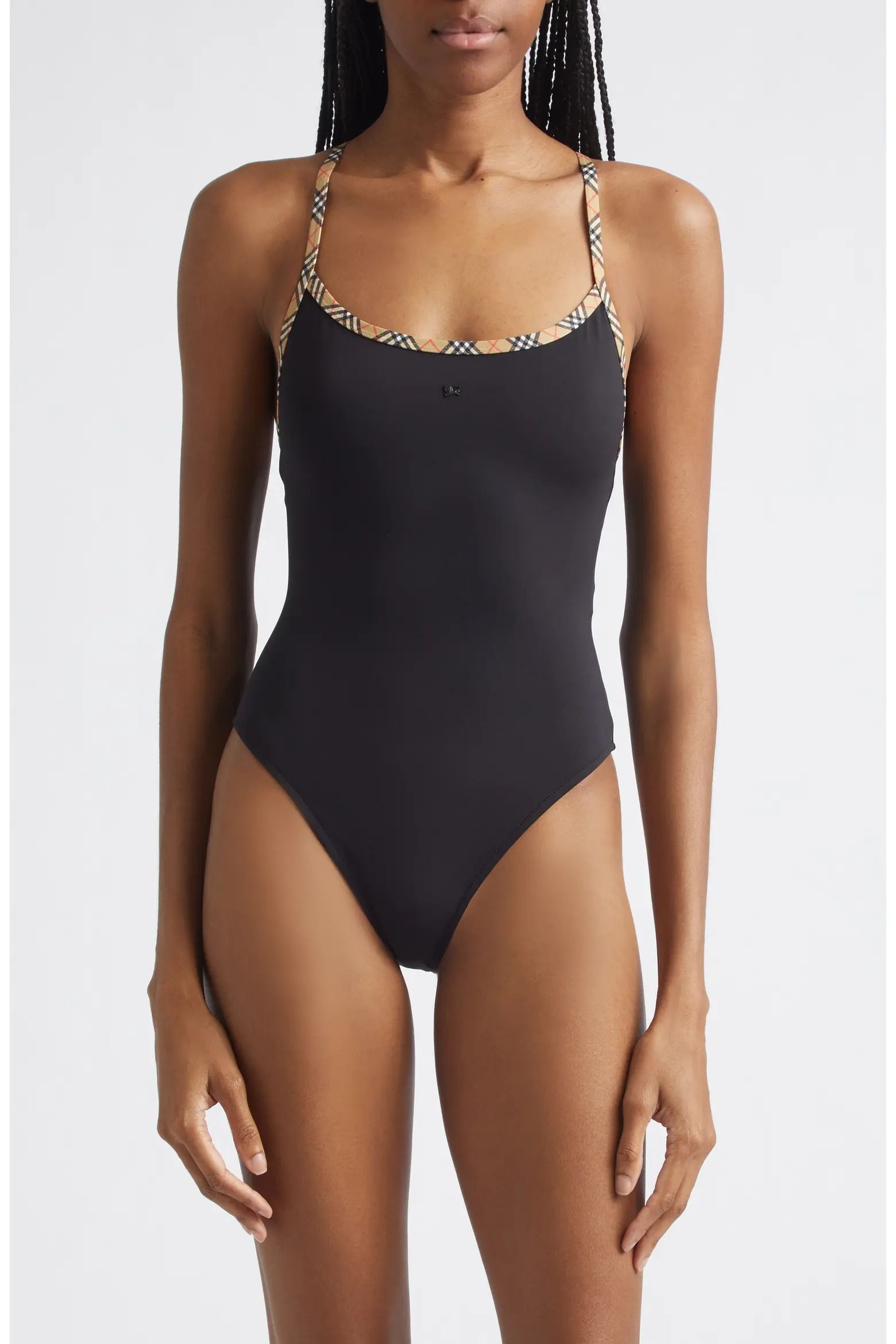 Burberry, Satine Contrast Trim One-Piece Swimsuit