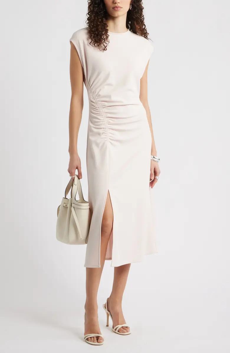 Nordstrom, Side Ruched Knit Midi Dress
