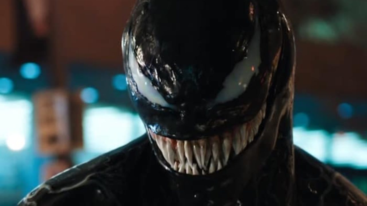 Gambar promosi Venom dari film Sony tahun 2018 dengan nama yang sama