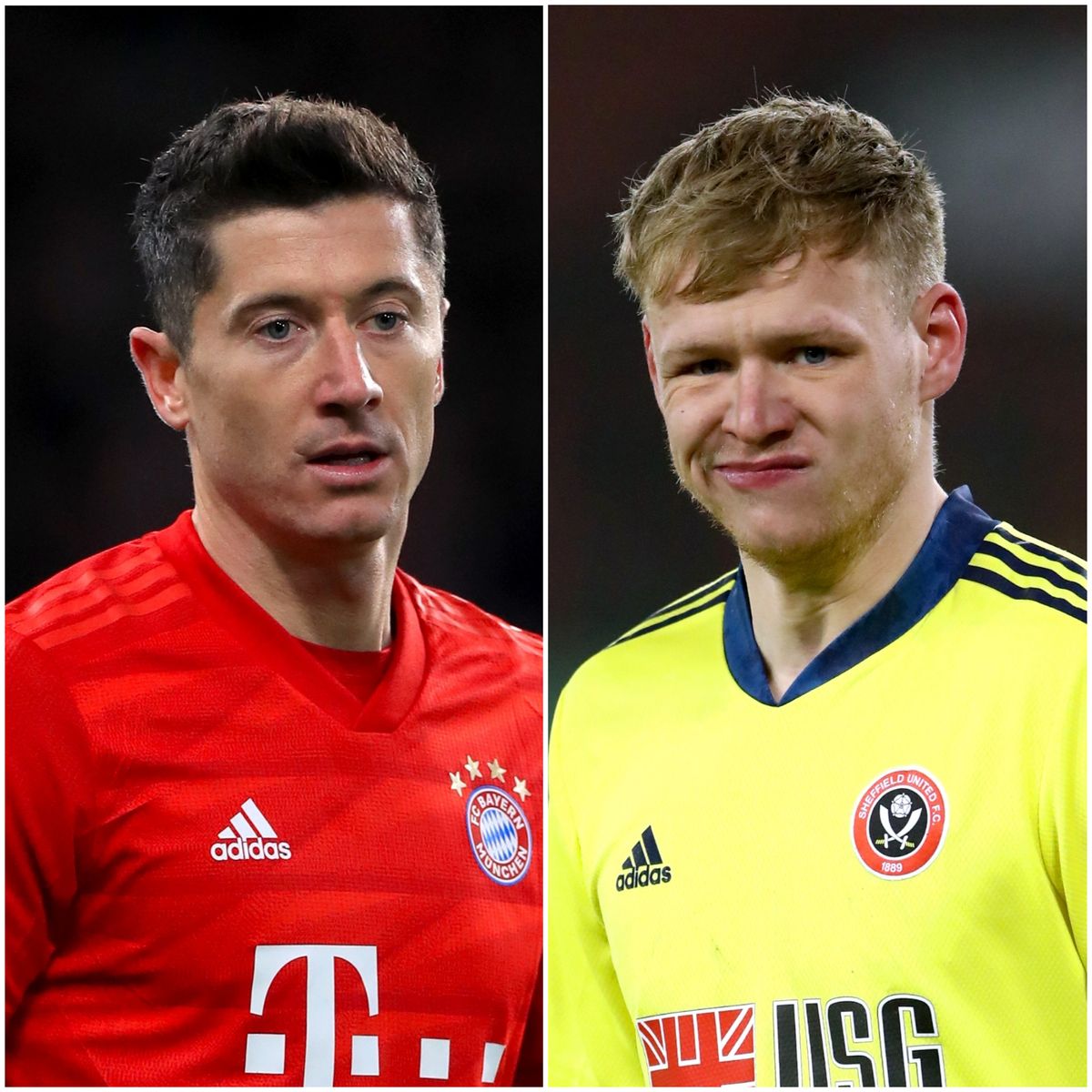 Robert Lewandowski and Aaron Ramsdale